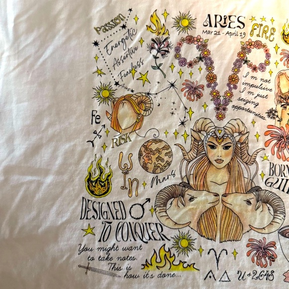 Ascolour White Aries Graphic Crop Top - Picture 7 of 9